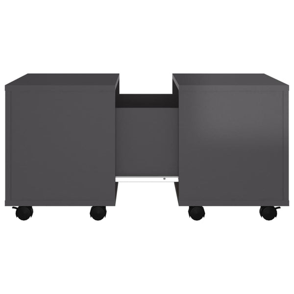 Hochglanz Couchtisch Grau 60x60 cm
