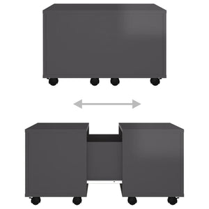 Hochglanz Couchtisch Grau 60x60 cm