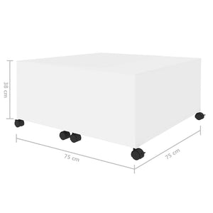 Weißer Couchtisch 75x75 cm