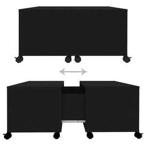 Schwarzer Couchtisch 75x75 cm