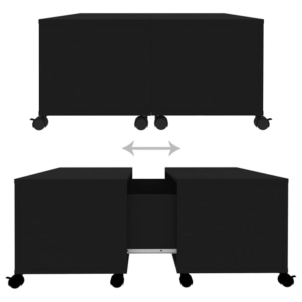 Schwarzer Couchtisch 75x75 cm