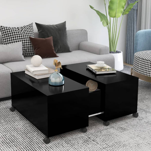 Schwarzer Couchtisch 75x75 cm