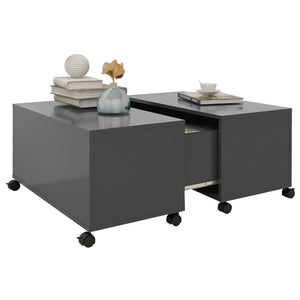 Grauer Couchtisch 75x75 cm