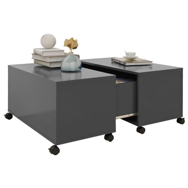 Grauer Couchtisch 75x75 cm