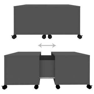 Grauer Couchtisch 75x75 cm