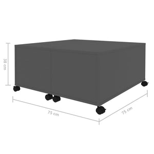 Grauer Couchtisch 75x75 cm