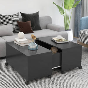 Grauer Couchtisch 75x75 cm