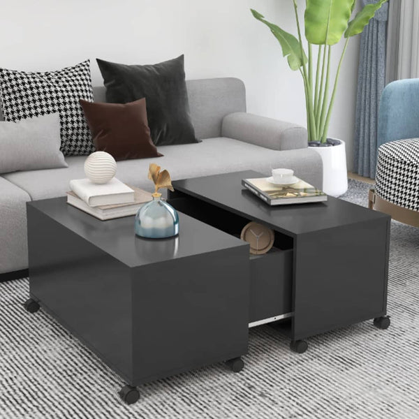 Grauer Couchtisch 75x75 cm