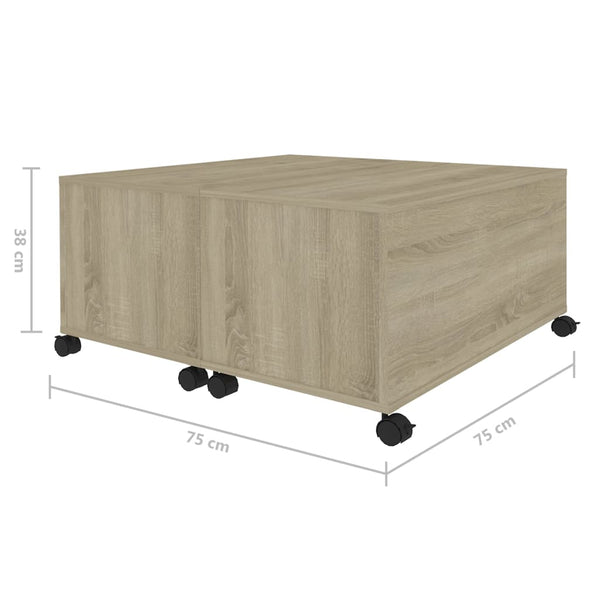 Sonoma Eiche Couchtisch 75x75 cm
