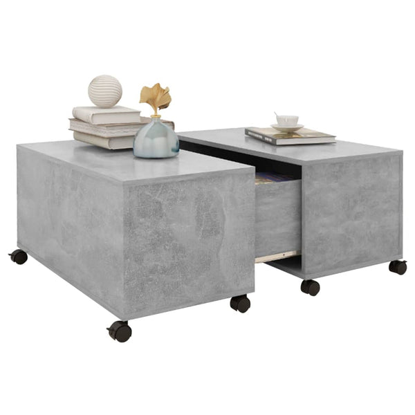 Betongrauer Couchtisch 75x75 cm