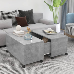 Betongrauer Couchtisch 75x75 cm