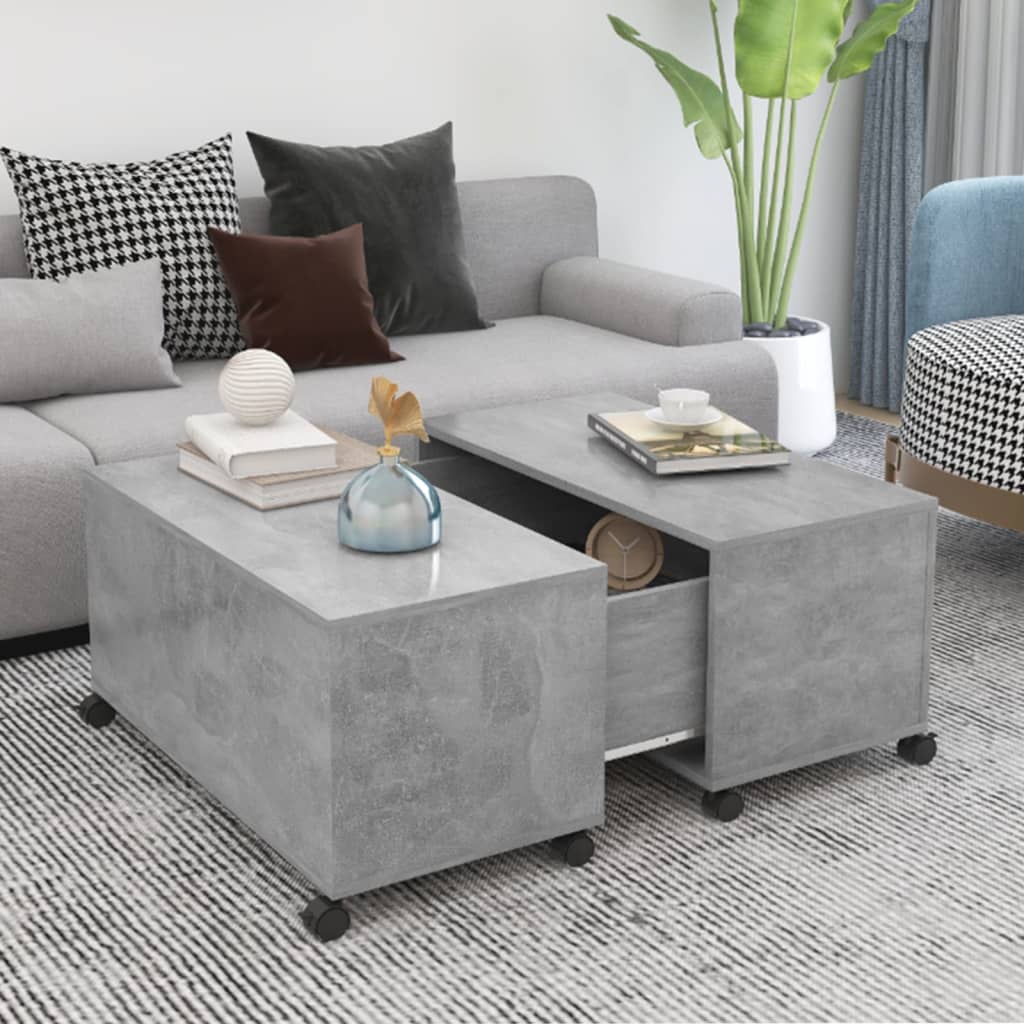 Betongrauer Couchtisch 75x75 cm