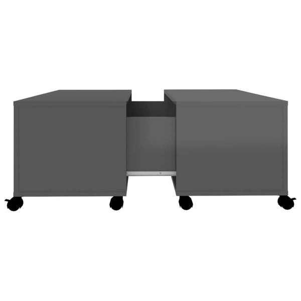 Hochglanz Couchtisch Grau 75x75 cm
