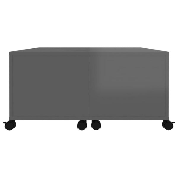 Hochglanz Couchtisch Grau 75x75 cm