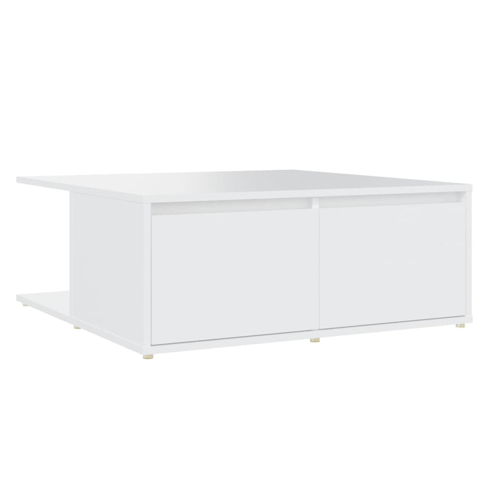 vidaXL Table basse blanche 80x80x31 cm Bois d'ingénierie
