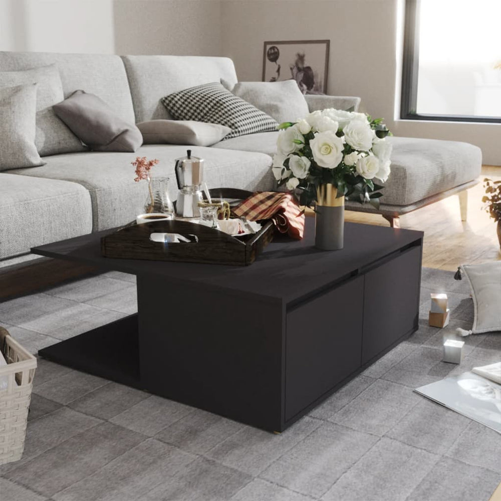 vidaXL Table basse gris 80x80x31 cm Bois d'ingénierie