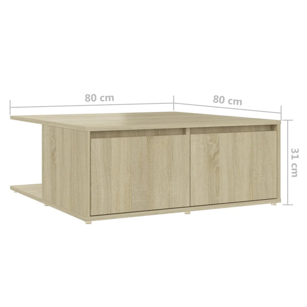 Couchtisch Sonoma Eiche 80x80 cm