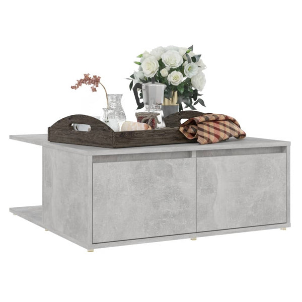 Betongrauer Couchtisch 80x80 cm