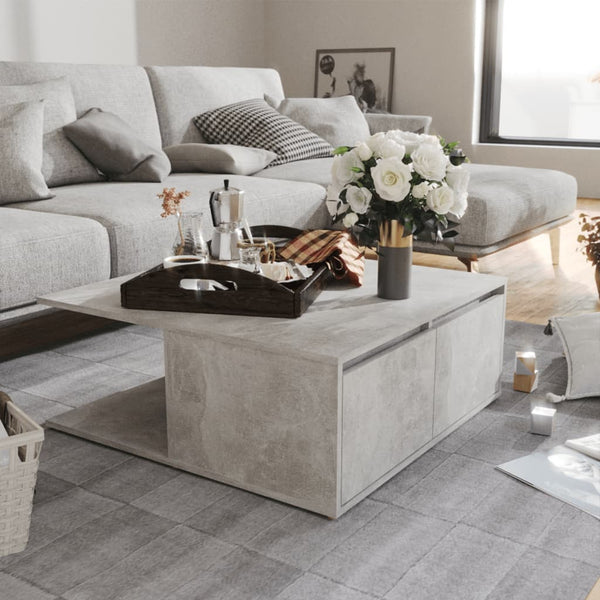Betongrauer Couchtisch 80x80 cm