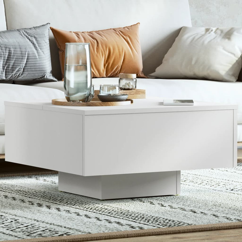 vidaXL Table basse blanc 60x60x31,5 cm Aggloméré