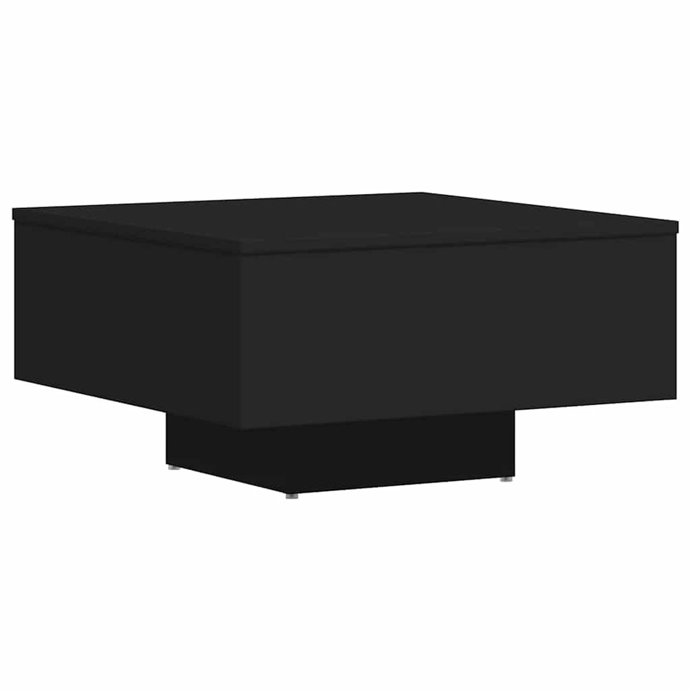 vidaXL Table basse noir 60x60x31,5 cm Bois d'ingénierie