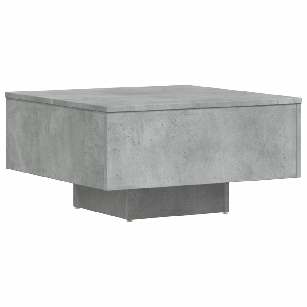 vidaXL Table basse gris béton 60x60x31,5 cm, bois d'ingénierie