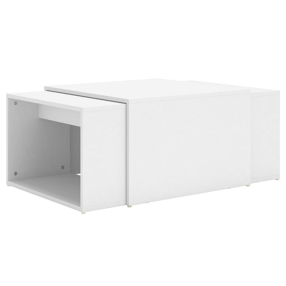3-teiliges Satztisch-Set Weiß