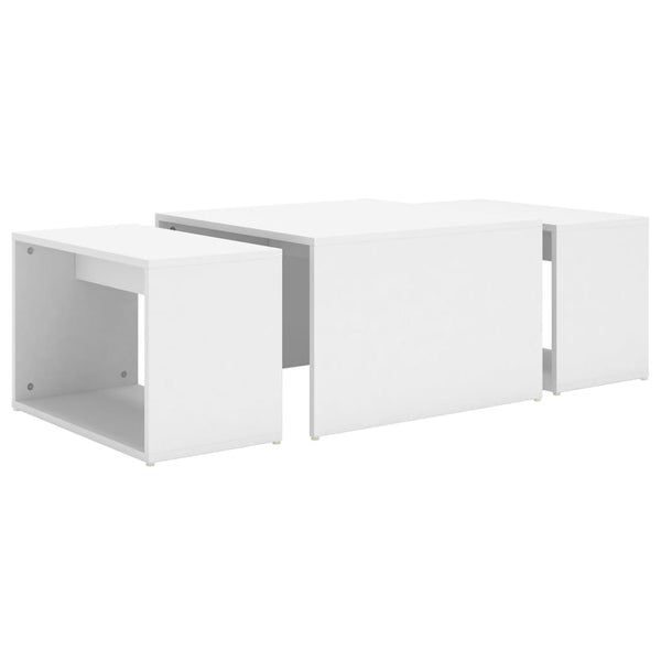 3-teiliges Satztisch-Set Weiß