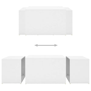 3-teiliges Satztisch-Set Weiß