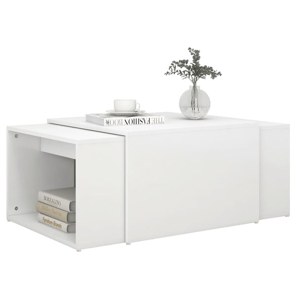 3-teiliges Satztisch-Set Weiß