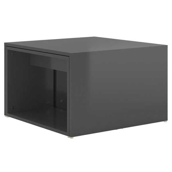 3er Satztisch-Set Hochglanz Grau