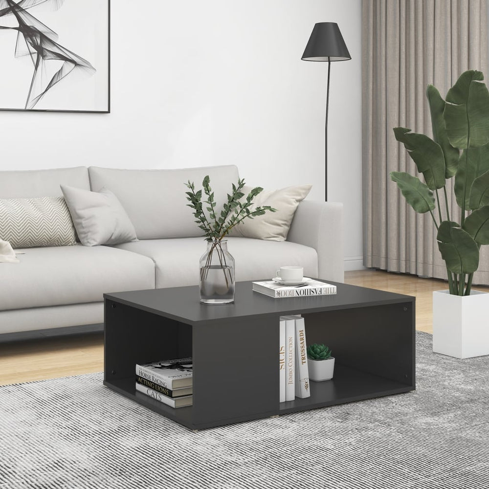 vidaXL Table basse gris 90x67x33 cm Bois d'ingénierie