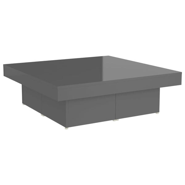 Hochglanz Couchtisch Grau 90x90 cm