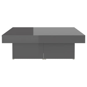 Hochglanz Couchtisch Grau 90x90 cm