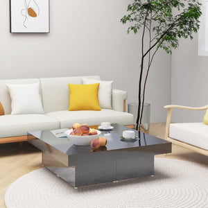 Hochglanz Couchtisch Grau 90x90 cm