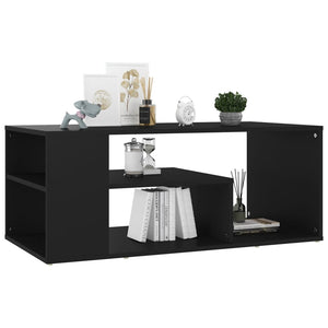 Schwarzer Couchtisch 100x50 cm