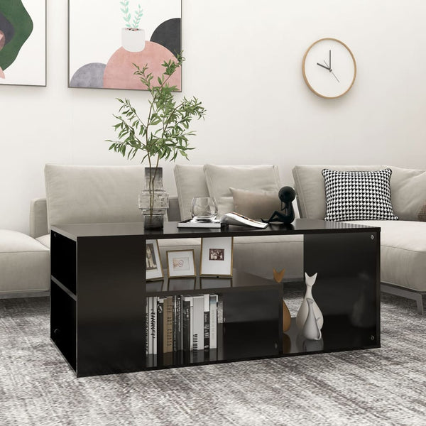Schwarzer Couchtisch 100x50 cm