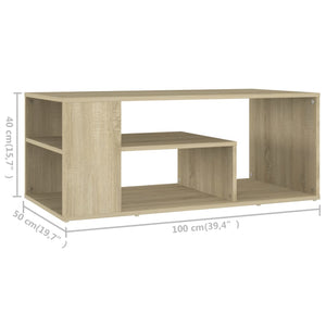 Sonoma Eiche Couchtisch 100x50 cm