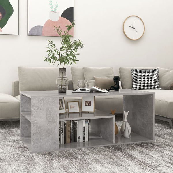 Betongrau Couchtisch 100x50 cm