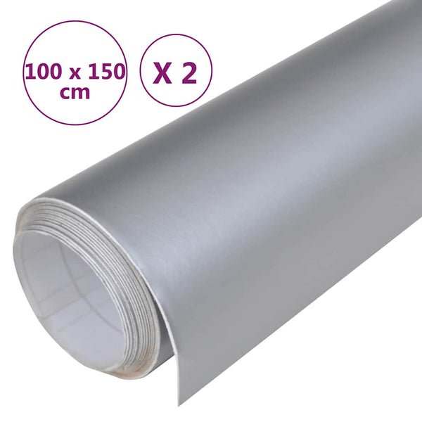 Auto Folie Matt Silber 100x150cm 2er Set
