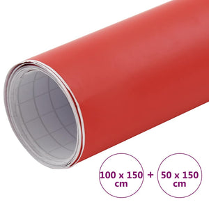 Matte Rot Autofolie Set, 2-teilig