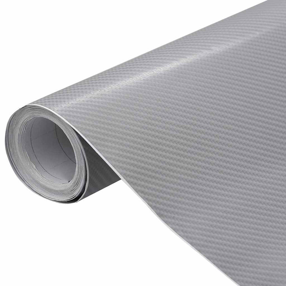 Autofolien 2 Stk. 4D Silber 100x150 cm+50x150 cm