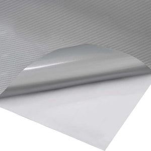 Autofolien 2 Stk. 4D Silber 100x150 cm+50x150 cm