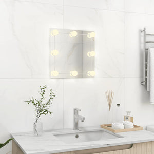 Wandspiegel mit LED-Beleuchtung Quadratisch Glas