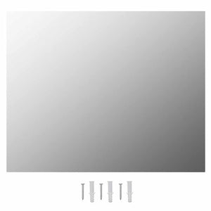 Wandspiegel ohne Rahmen mit LED-Beleuchtung Rechteckig Glas