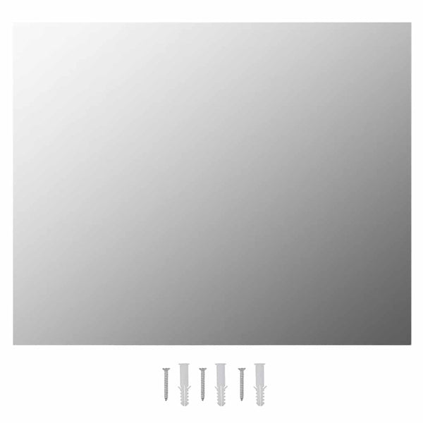 Wandspiegel ohne Rahmen mit LED-Beleuchtung Rechteckig Glas