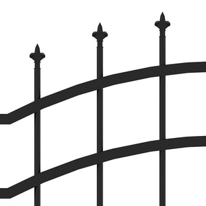 Gartenzaun Woerden mit Speerspitze Schwarz 240 x 100 cm Stahl