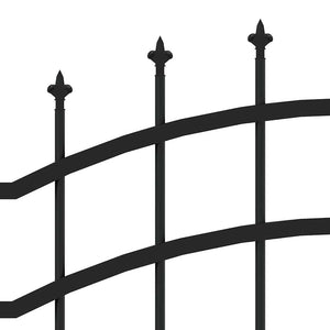 Gartenzaun Woerden mit Speerspitze Schwarz 240 x 150 cm Stahl