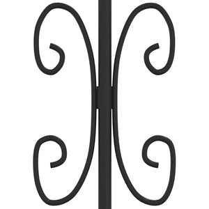 Gartenzaun KAMPEN mit Speerspitze Schwarz 240 x 75 cm Stahl