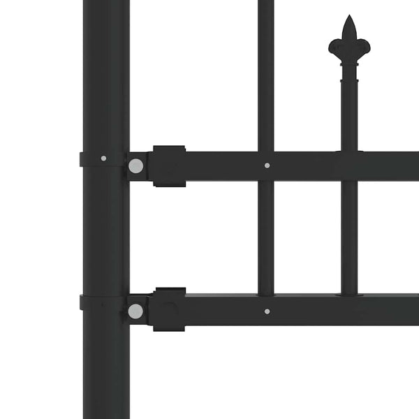 Gartenzaun KAMPEN mit Speerspitze Schwarz 240 x 175 cm Stahl